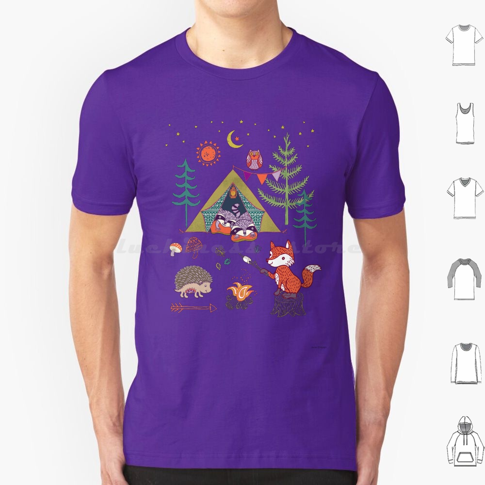 Outdoor Camping For Kids - Camiseta Woodland Animals Campout para hombres,