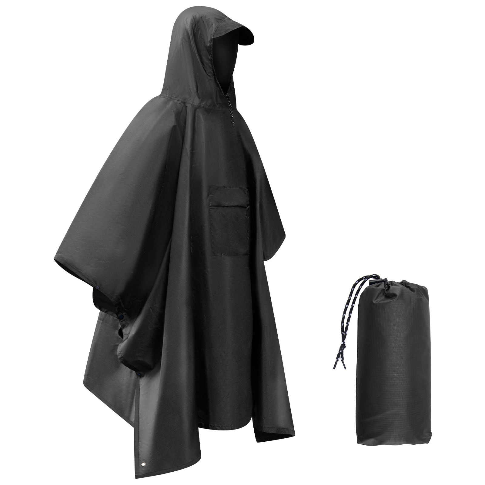 Camping Rain Poncho - Poncho de lluvia para adultos, impermeable