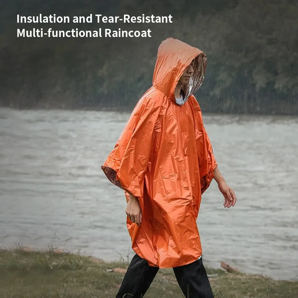 Camping Rain Poncho - Poncho impermeable de emergencia, ropa impermeable,