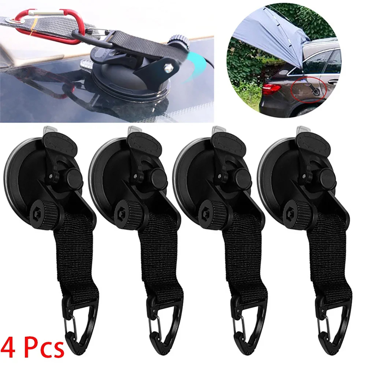 Camping Zelt Outdoor - 4 piezas de ventosas para tienda