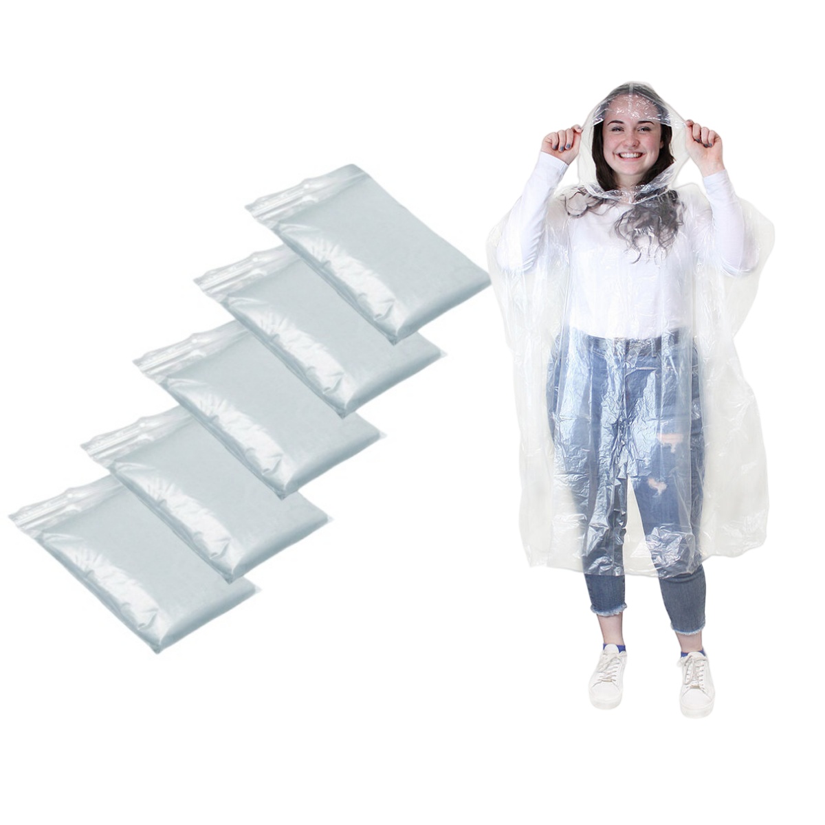 Camping Rain Poncho - Chubasquero impermeable desechable para adultos, Poncho