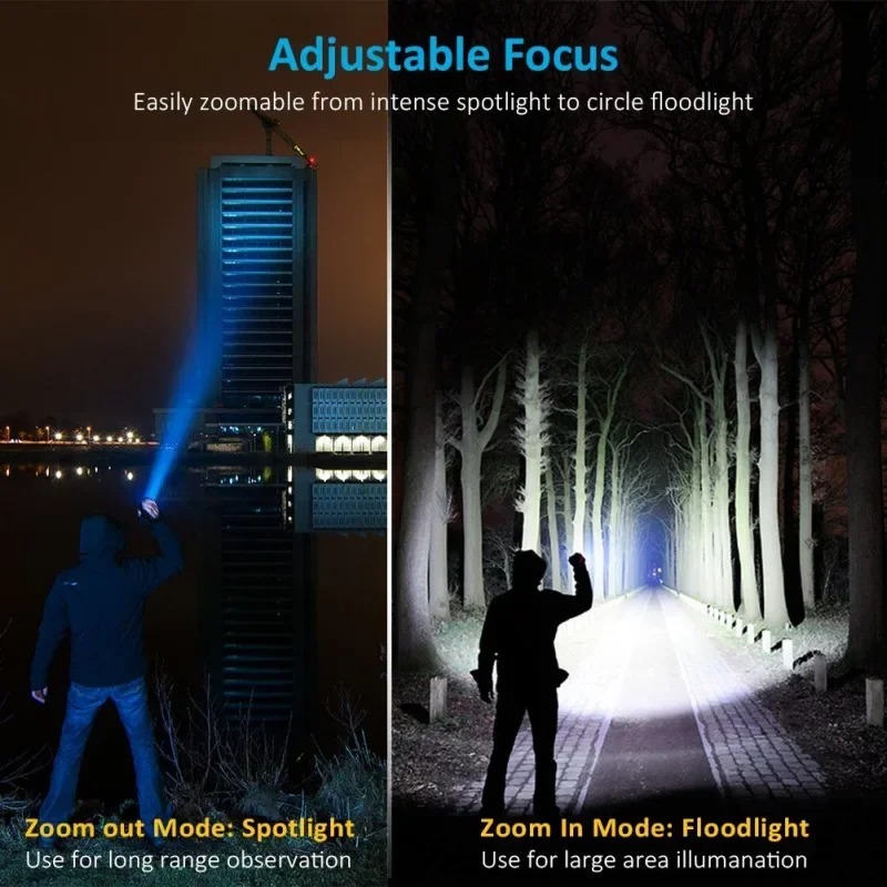 Linterna LED T6 Recargable, Li - Outdoor Camping Adventures reseña y precio