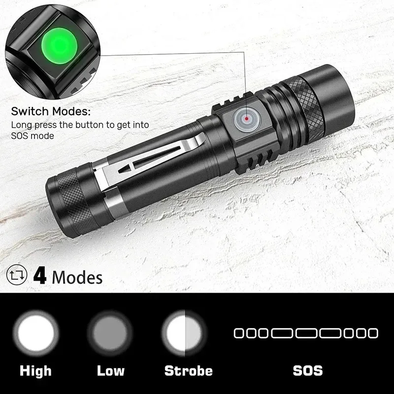 Linterna LED T6 Recargable, Li - Outdoor Camping Adventures reseña y precio