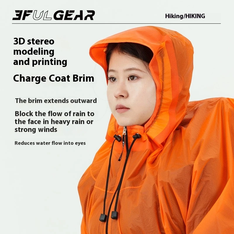 Chubasquero con cremallera 3F  - Camping Rain Poncho reseña y precio