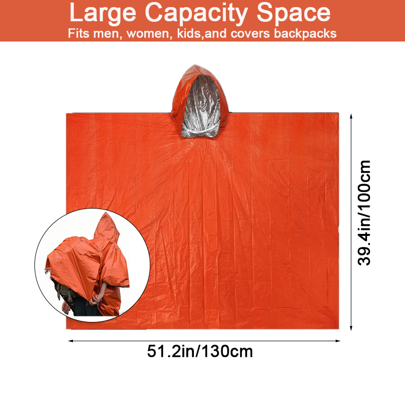 SSUNTAK - Poncho de Emergencia - Camping Rain Poncho reseña y precio