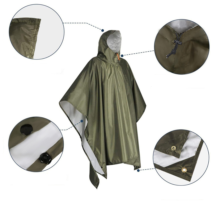 Poncho de lluvia resistente pa - Camping Rain Poncho reseña y precio