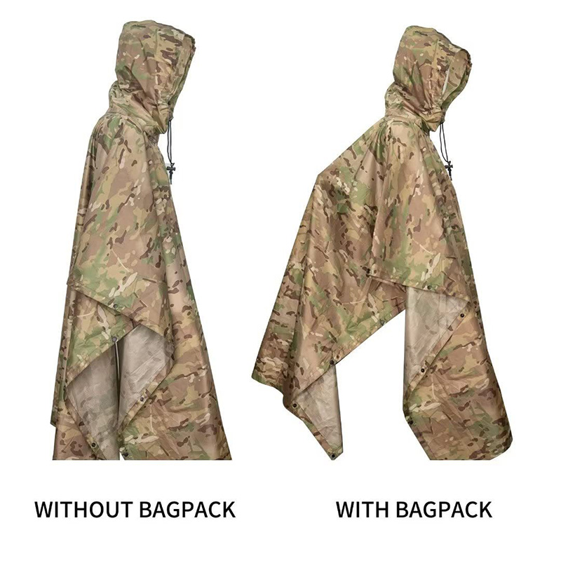 Impermeable 3 en 1, cubierta p - Camping Rain Poncho reseña y precio