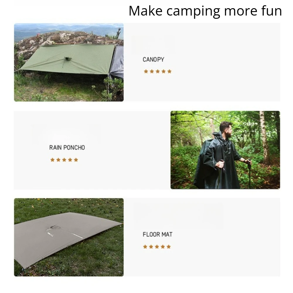 2026 Poncho Impermeable 3 en 1 - Camping Rain Poncho reseña y precio