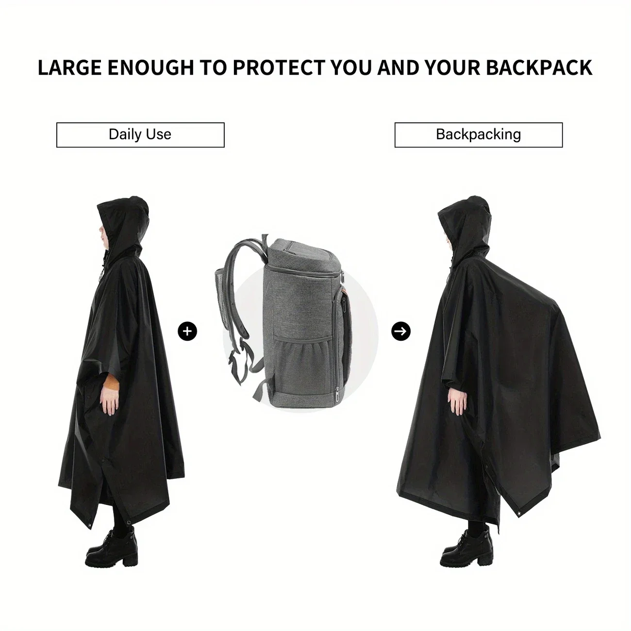 2026 Poncho Impermeable 3 en 1 - Camping Rain Poncho reseña y precio