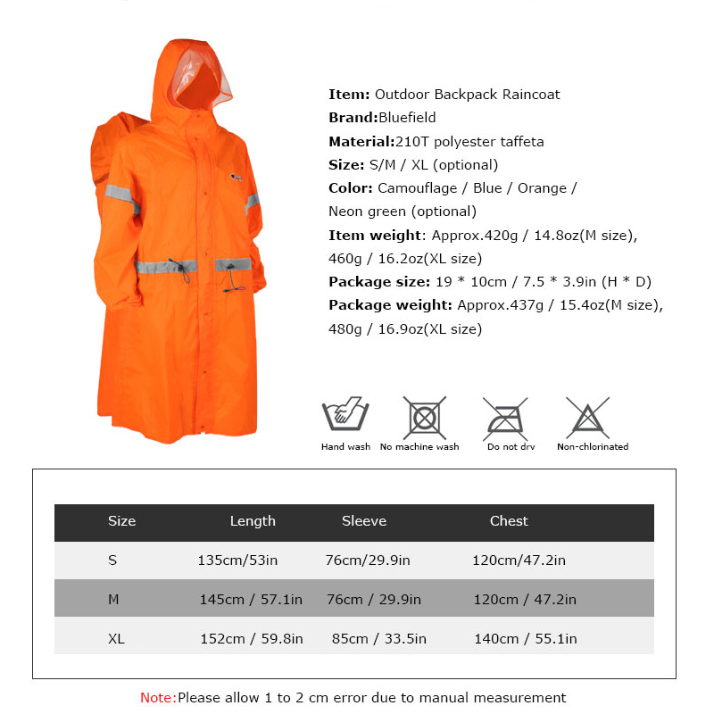 Mochila unisex reflectante par - Camping Rain Poncho reseña y precio